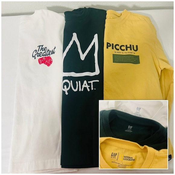GAP Other - GAP Kids Boys Small Bundle (3) Graphic Long Sleeve Basquiat, Boxing, Machu EUC